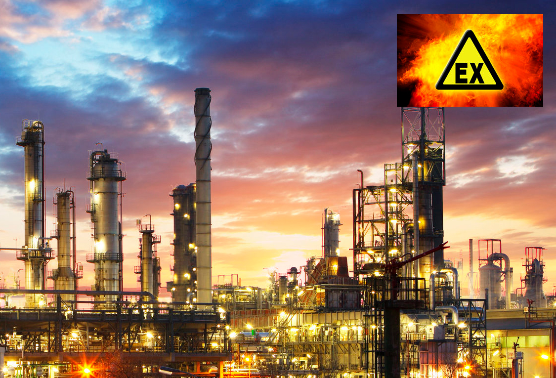 Осветительная мачта с взрывозащищенными светильниками